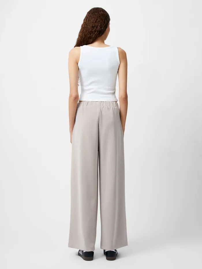 Woman Trousers French Connection Wren Wide Leg Trousers Washed Macchiato Woman Trousers French Connection Wren Wide Leg Trousers Washed Macchiato