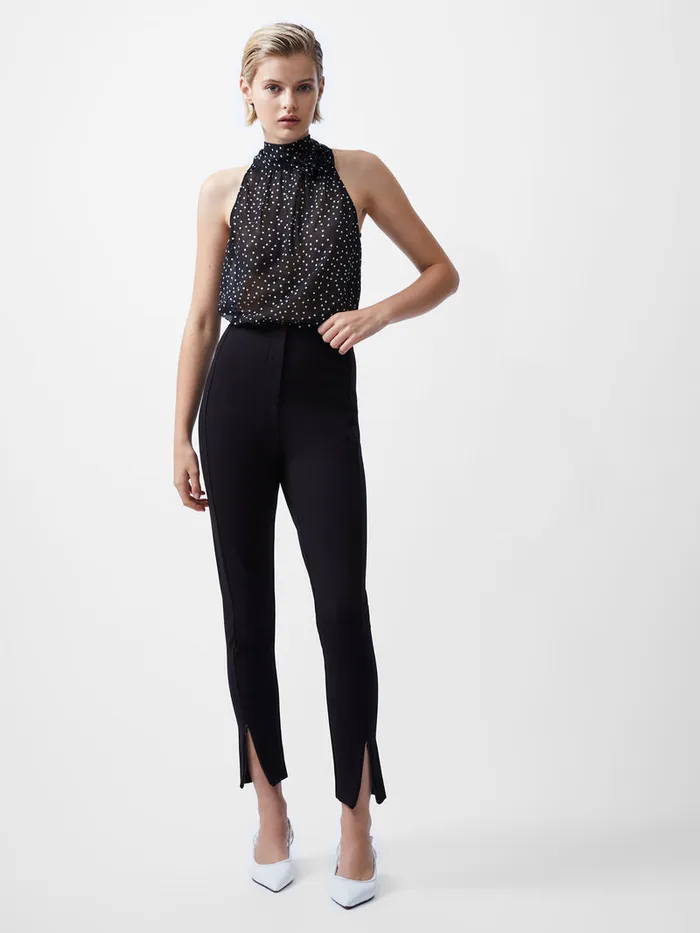 Woman Trousers French Connection Xia Ponte Jersey Leggings Blackout