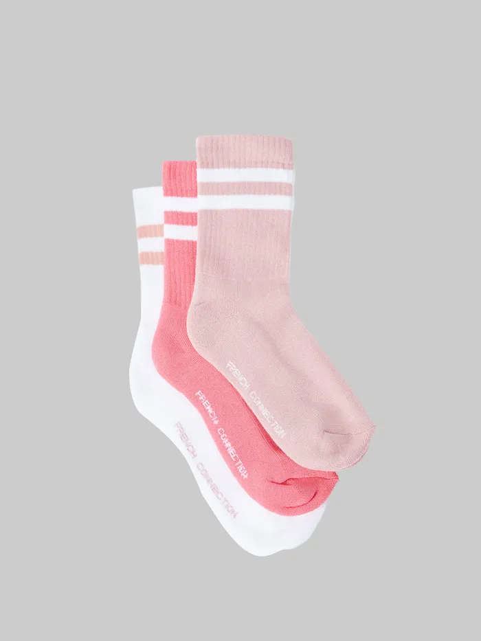 Woman Underwear and Socks French Connection 3 Pack French Connection Stripe Crew Socks Multi 4 Woman Underwear and Socks French Connection 3 Pack French Connection Stripe Crew Socks Multi 4