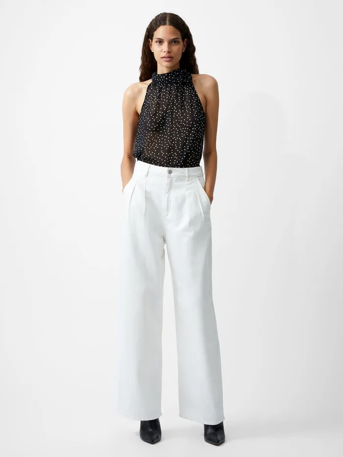 Woman Women039s Winter Outfits French Connection Finley Denim Wide Leg Jeans 32 Inch Ecru Woman Women039s Winter Outfits French Connection Finley Denim Wide Leg Jeans 32 Inch Ecru