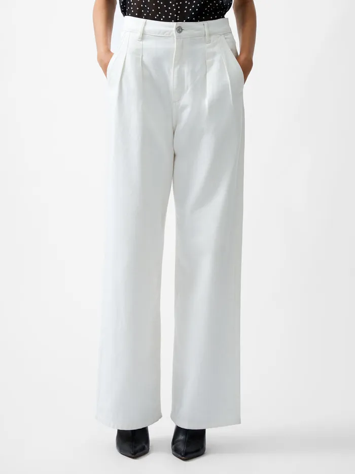 Woman Women039s Winter Outfits French Connection Finley Denim Wide Leg Jeans 32 Inch Ecru Woman Women039s Winter Outfits French Connection Finley Denim Wide Leg Jeans 32 Inch Ecru