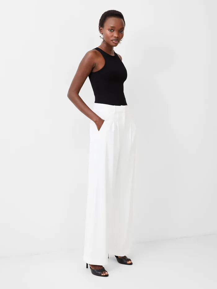 Woman Women039s Winter Outfits French Connection Harrie Tailored Trousers Porcelain Cream Woman Women039s Winter Outfits French Connection Harrie Tailored Trousers Porcelain Cream