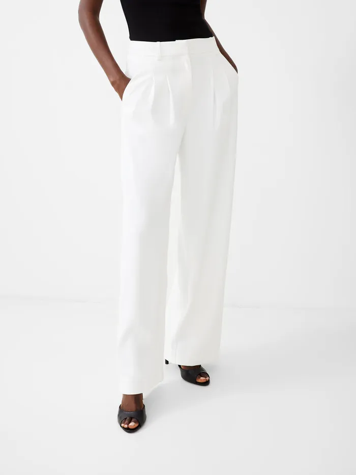 Woman Women039s Winter Outfits French Connection Harrie Tailored Trousers Porcelain Cream Woman Women039s Winter Outfits French Connection Harrie Tailored Trousers Porcelain Cream