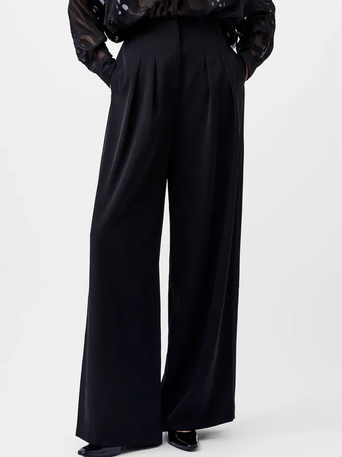 Woman Women039s Winter Outfits French Connection Harrie Tailored Wide Leg Trousers Blackout Woman Women039s Winter Outfits French Connection Harrie Tailored Wide Leg Trousers Blackout