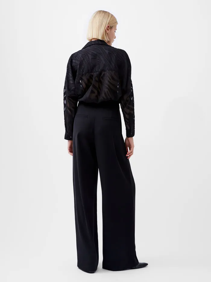 Woman Women039s Winter Outfits French Connection Harrie Tailored Wide Leg Trousers Blackout Woman Women039s Winter Outfits French Connection Harrie Tailored Wide Leg Trousers Blackout