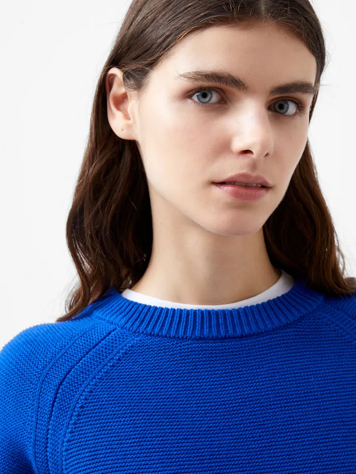 Woman Women039s Winter Outfits French Connection Lily Mozart Long Sleeve Crew Neck Jumper Sapphire Blue Woman Women039s Winter Outfits French Connection Lily Mozart Long Sleeve Crew Neck Jumper Sapphire Blue