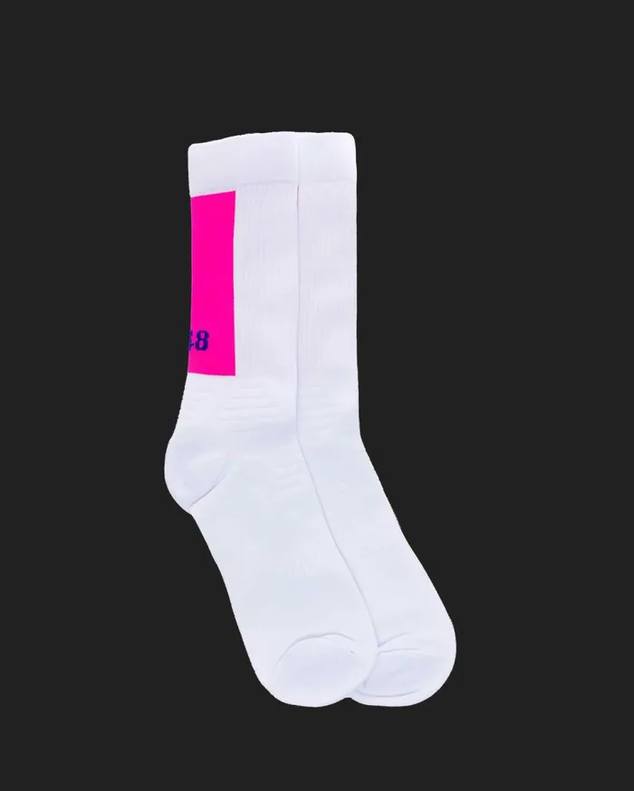 Women Accessories P448 Socks WhitePink Women Accessories P448 Socks WhitePink