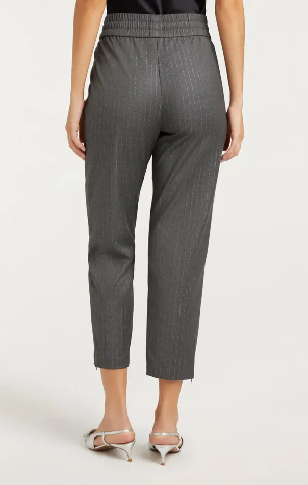 Women Adalie Pant Lurexpinstripecharcoal Cinq Sept Pants