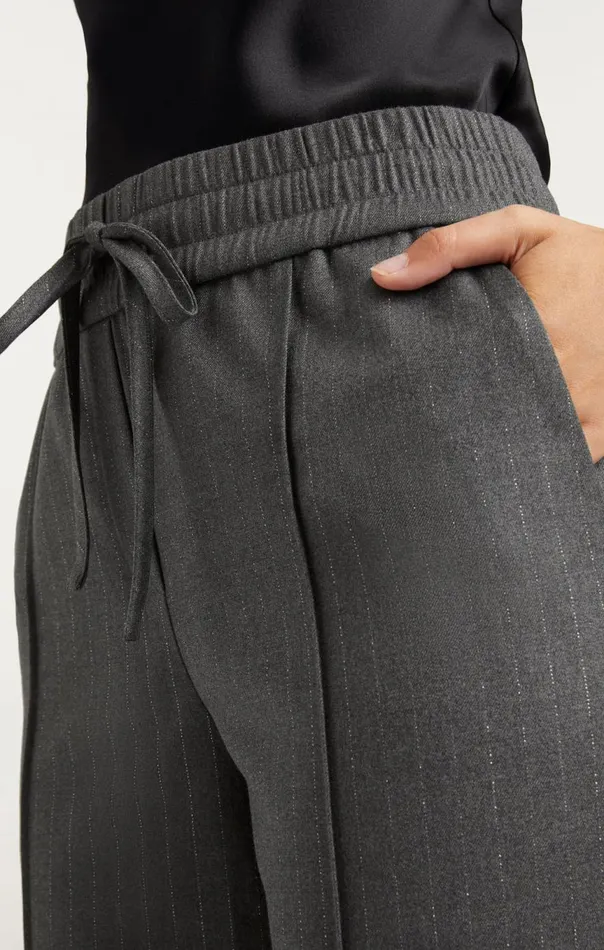 Women Adalie Pant Lurexpinstripecharcoal Cinq Sept Pants