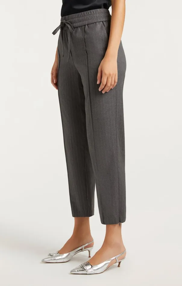 Women Adalie Pant Lurexpinstripecharcoal Cinq Sept Pants