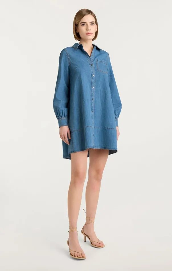 Women Adette Dress Lightwash Cinq Sept Mini