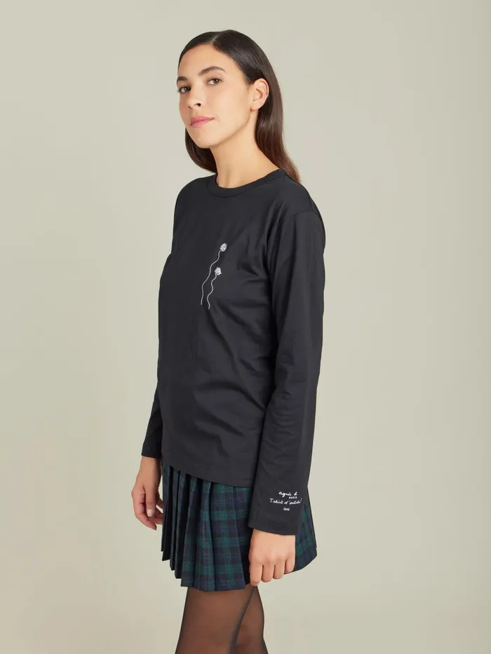 Women Agns B Artist039s Collection Black Cotton Jersey Cool Tshirt Artist Gaspard Bovet