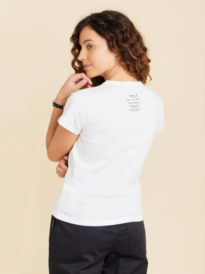 Women Agns B Artist039s Collection White Cotton Brando Tshirt Artist Louise Bourgeois