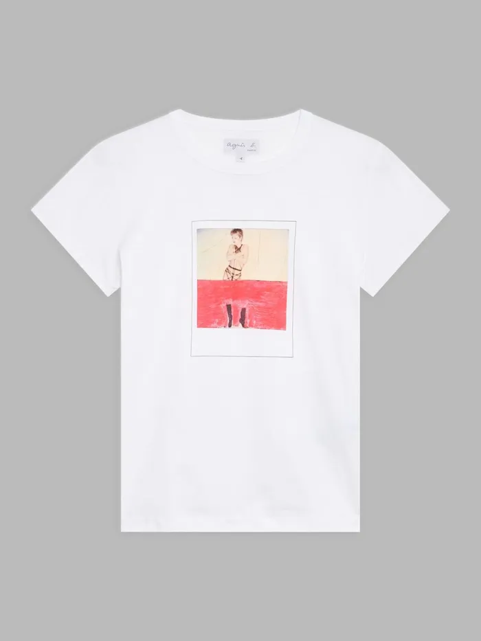 Women Agns B Artist039s Collection White Cotton Jersey Tshirt Artist Maripol Brando Women Agns B Artist039s Collection White Cotton Jersey Tshirt Artist Maripol Brando