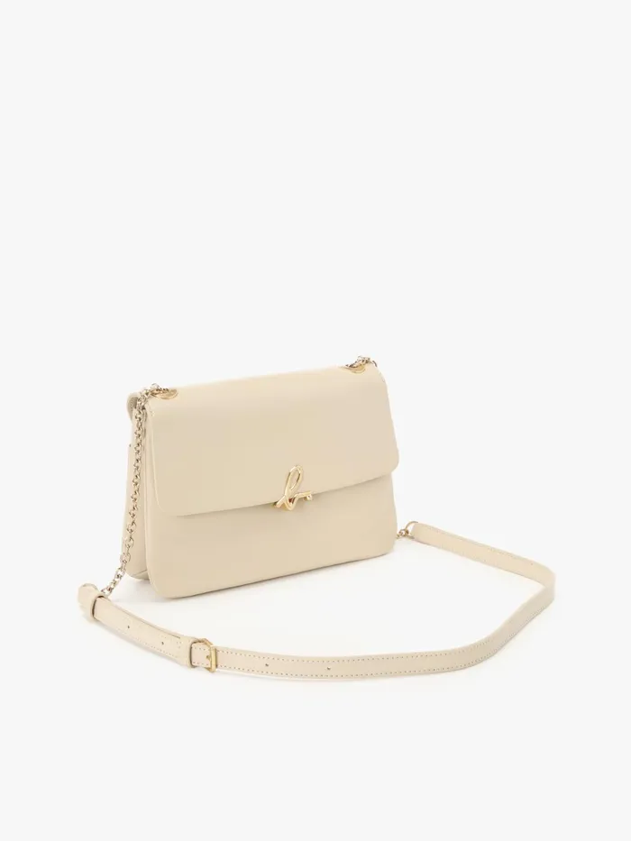 Women Agns B Bags Beige Leather Chain Bag