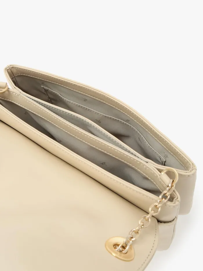 Women Agns B Bags Beige Leather Chain Bag