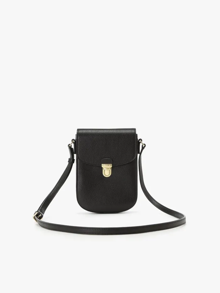 Women Agns B Bags Black Grained Leather Vertical Bag