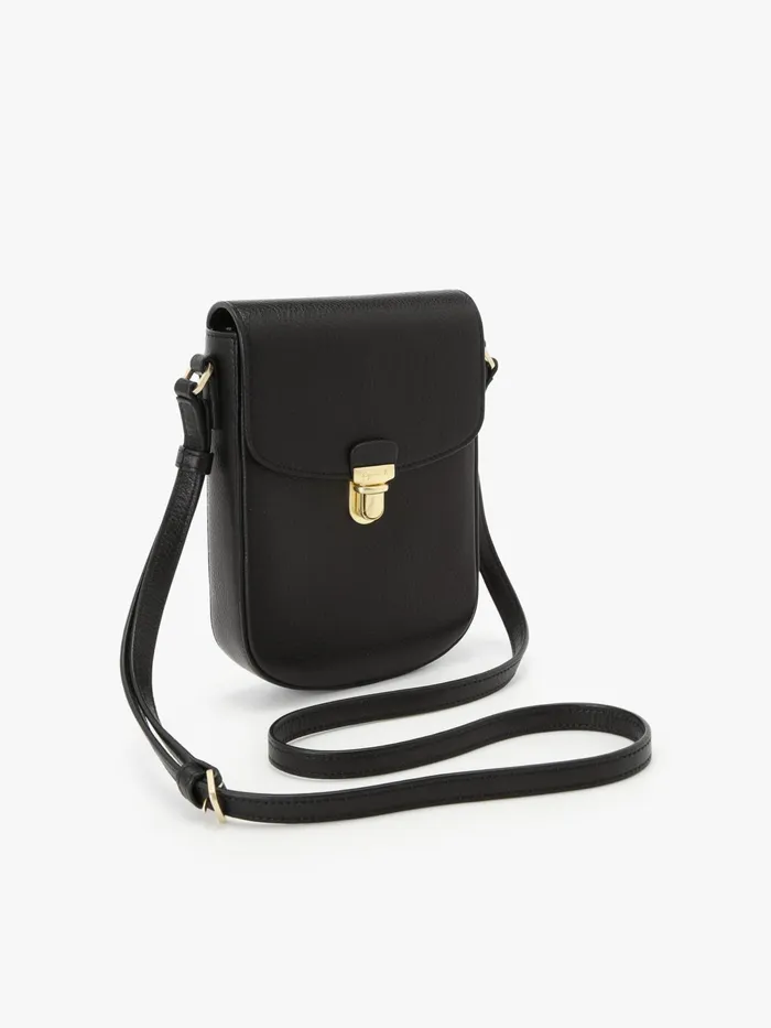 Women Agns B Bags Black Grained Leather Vertical Bag