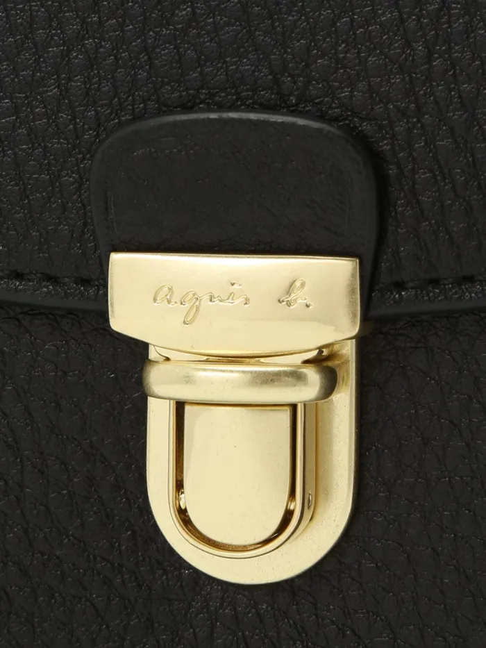 Women Agns B Bags Black Grained Leather Vertical Bag