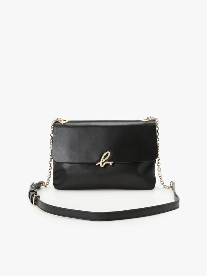 Women Agns B Bags Black Leather Chain Bag