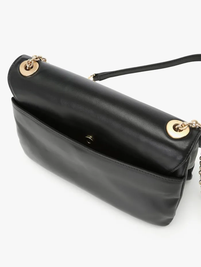 Women Agns B Bags Black Leather Chain Bag