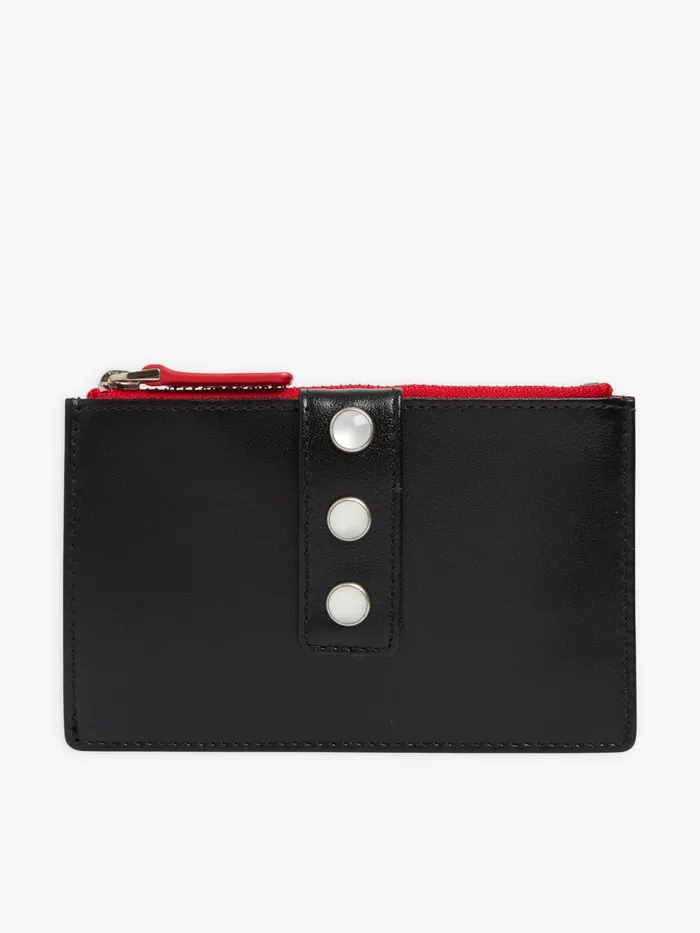 Women Agns B Bags Black Leather Keyring Wallet