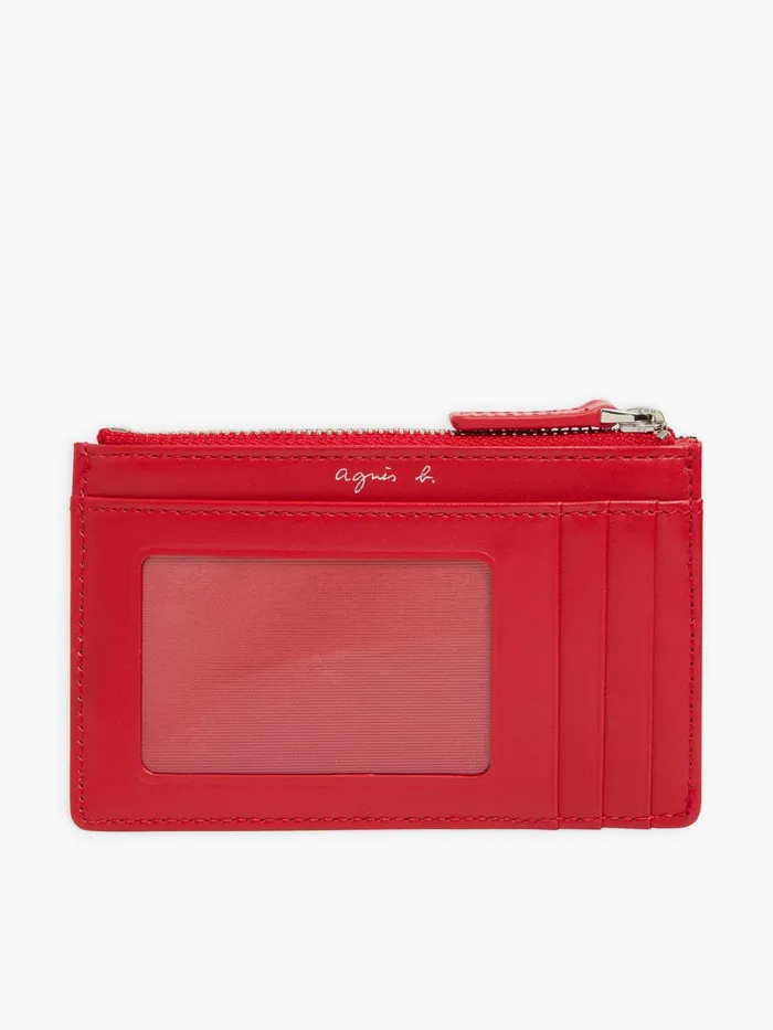 Women Agns B Bags Black Leather Keyring Wallet