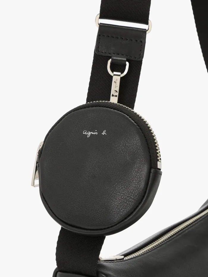 Women Agns B Bags Black Leather Strap Bag