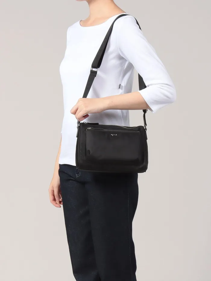 Women Agns B Bags Black Nylon Very Light Practical Bag