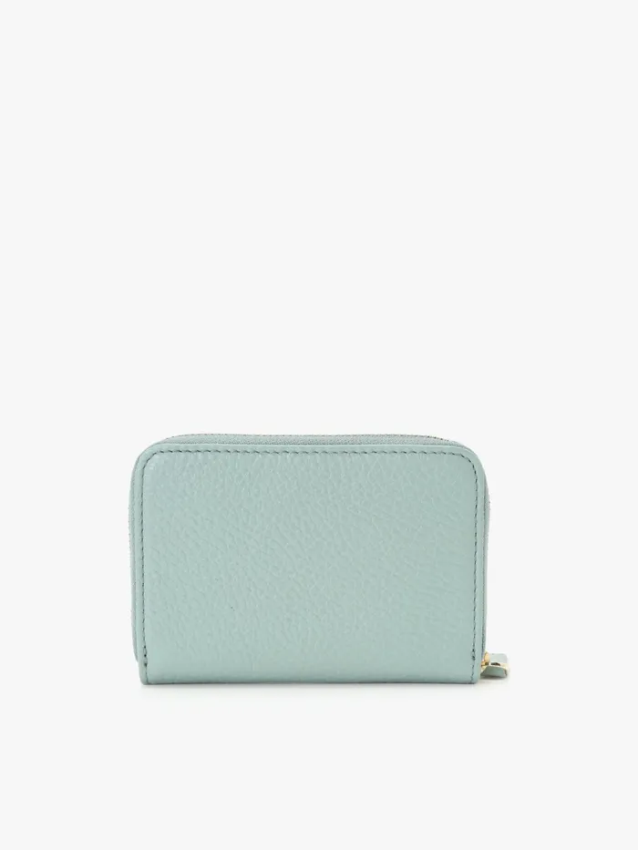 Women Agns B Bags Blue Leather 034b034 Logo Coin Purse
