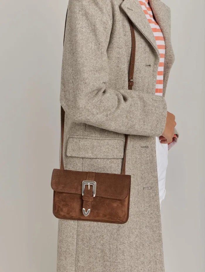 Women Agns B Bags Brown Leather Western Bag