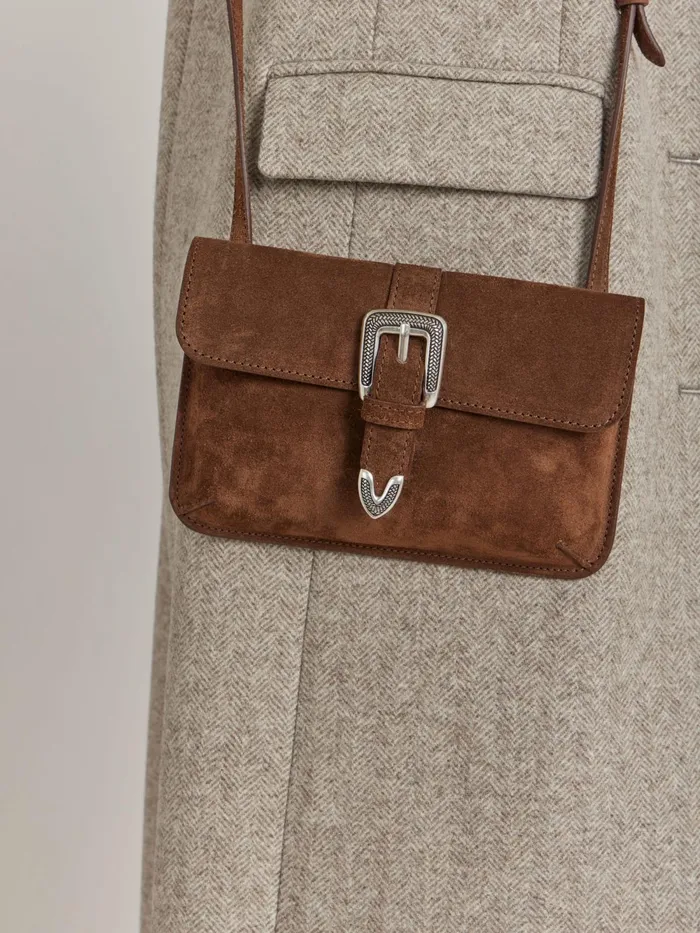 Women Agns B Bags Brown Leather Western Bag