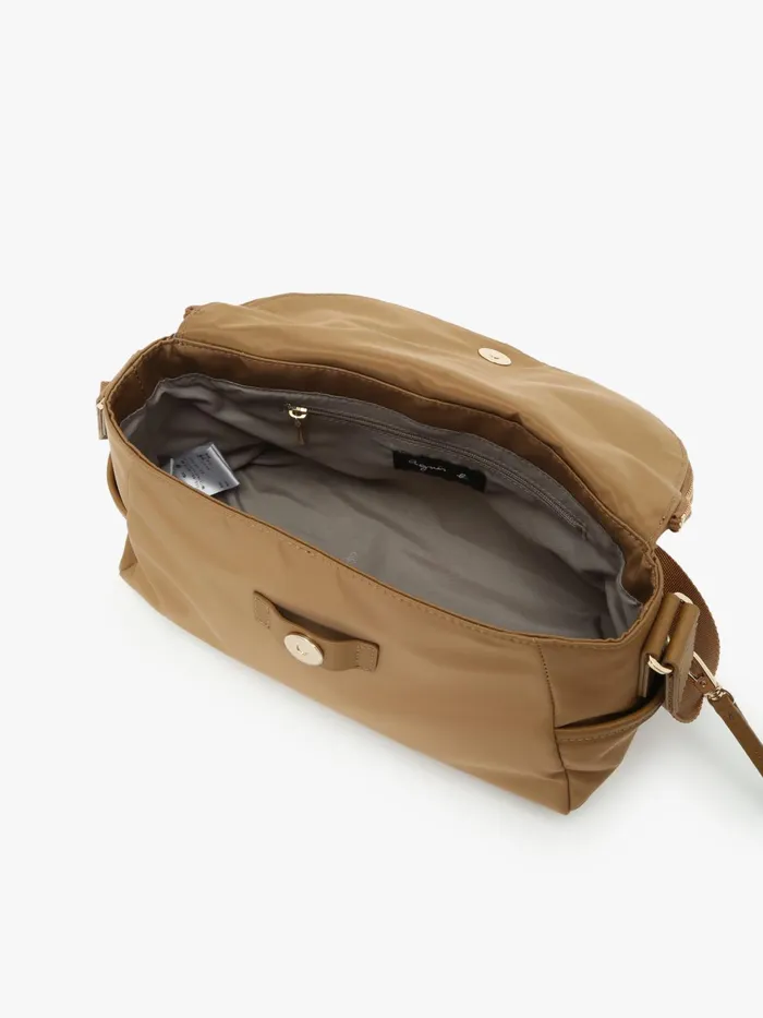 Women Agns B Bags Brown Nylon Shoulder Bag