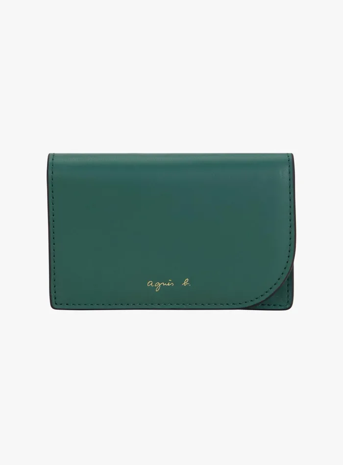 Women Agns B Bags Green Leather Wallet
