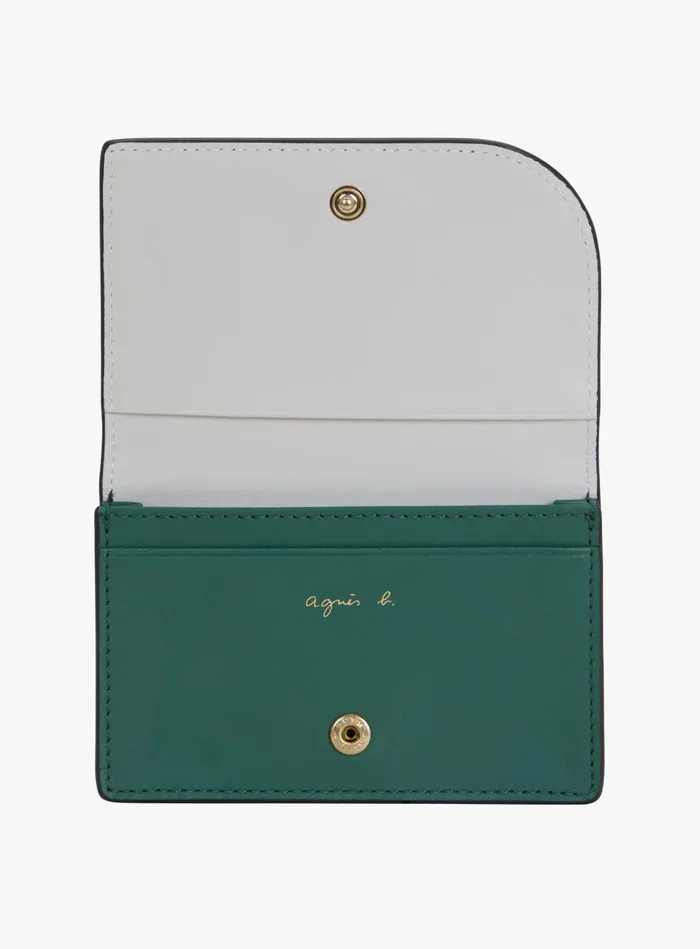 Women Agns B Bags Green Leather Wallet