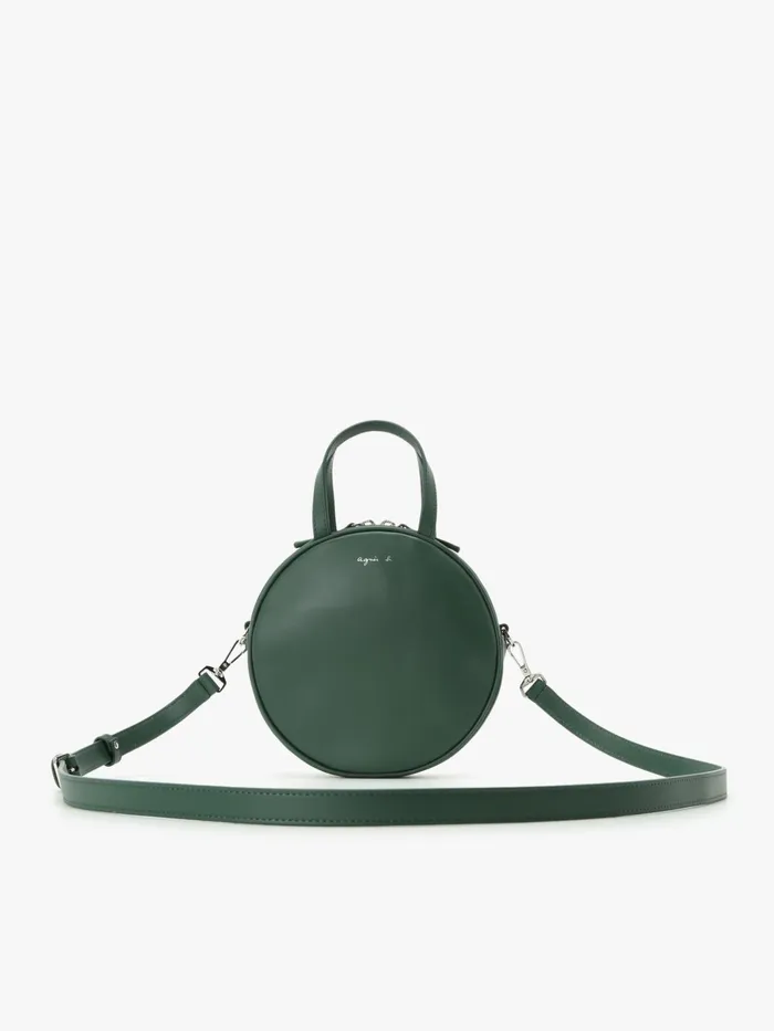 Women Agns B Bags Green Round Leather Bag