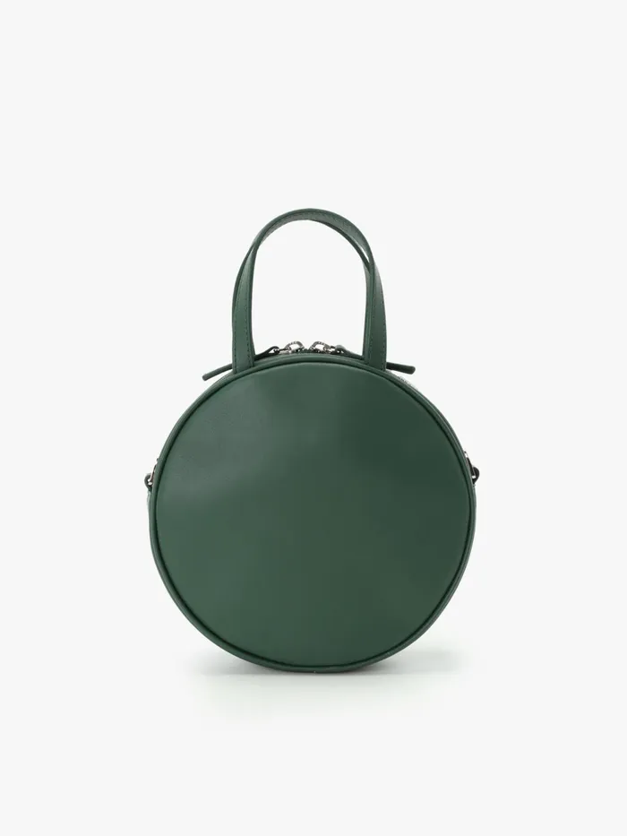 Women Agns B Bags Green Round Leather Bag