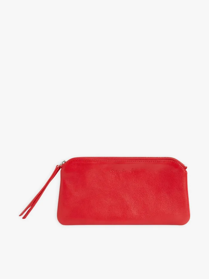 Women Agns B Bags Red Leather Lola Case