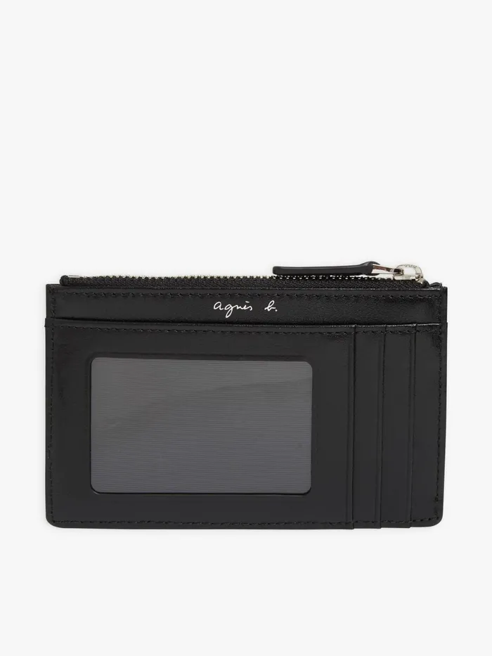 Women Agns B Bags White Leather Keyring Wallet