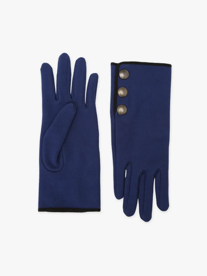 Women Agns B Beanies and Gloves Blue Cotton Yvan Gloves