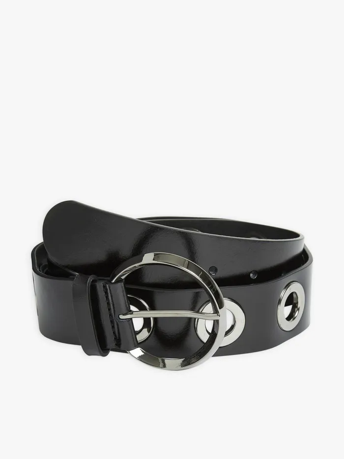 Women Agns B Belts Black Leather Flavia Belt