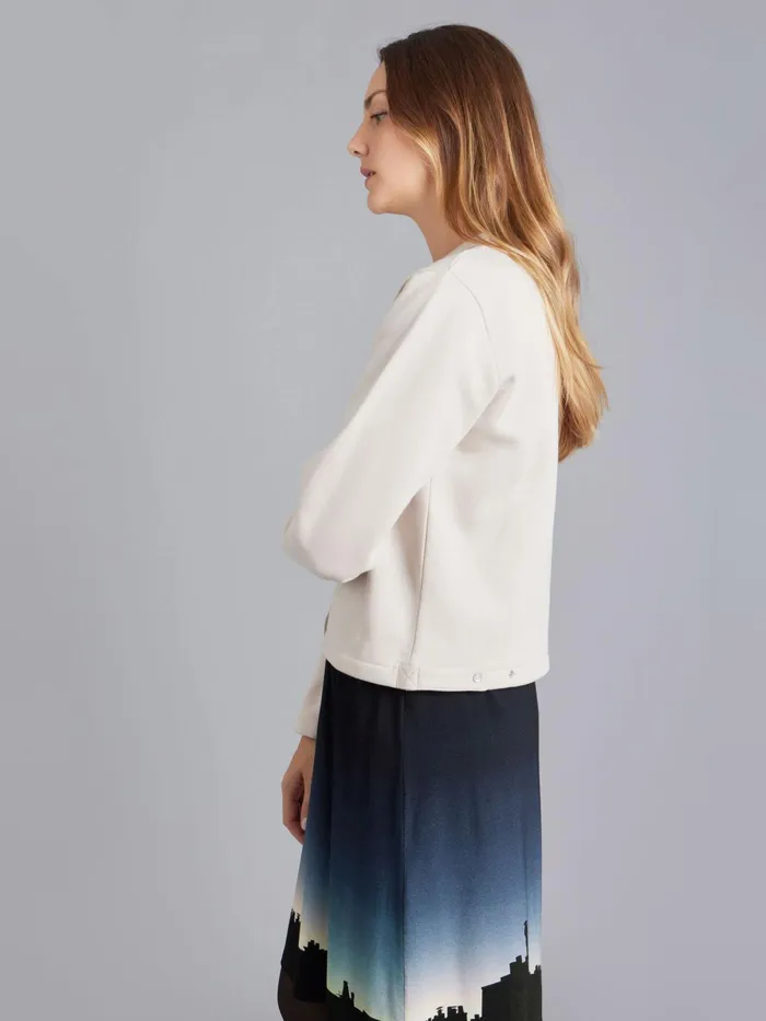 Women Agns B Cardigans Beige Le Classique Fleece Snap Cardigan