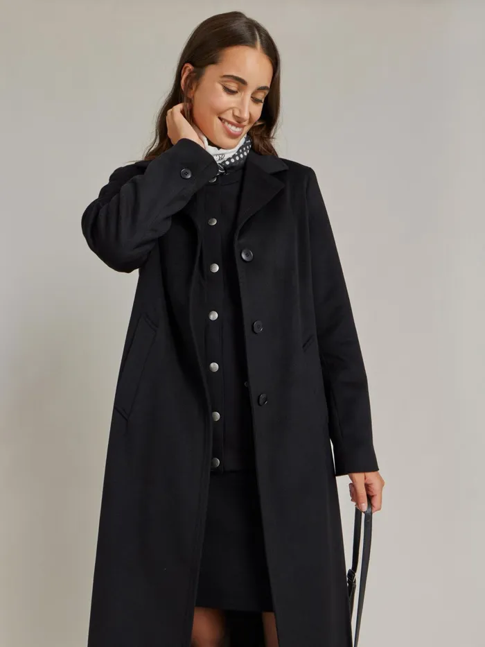 Women Agns B Cardigans Black Cotton Fleece Khelian Cardigan