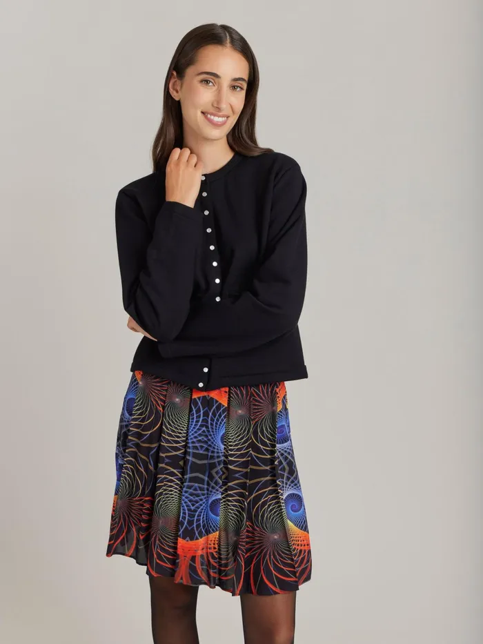 Women Agns B Cardigans Black Cotton Fleece Phone Cardigan