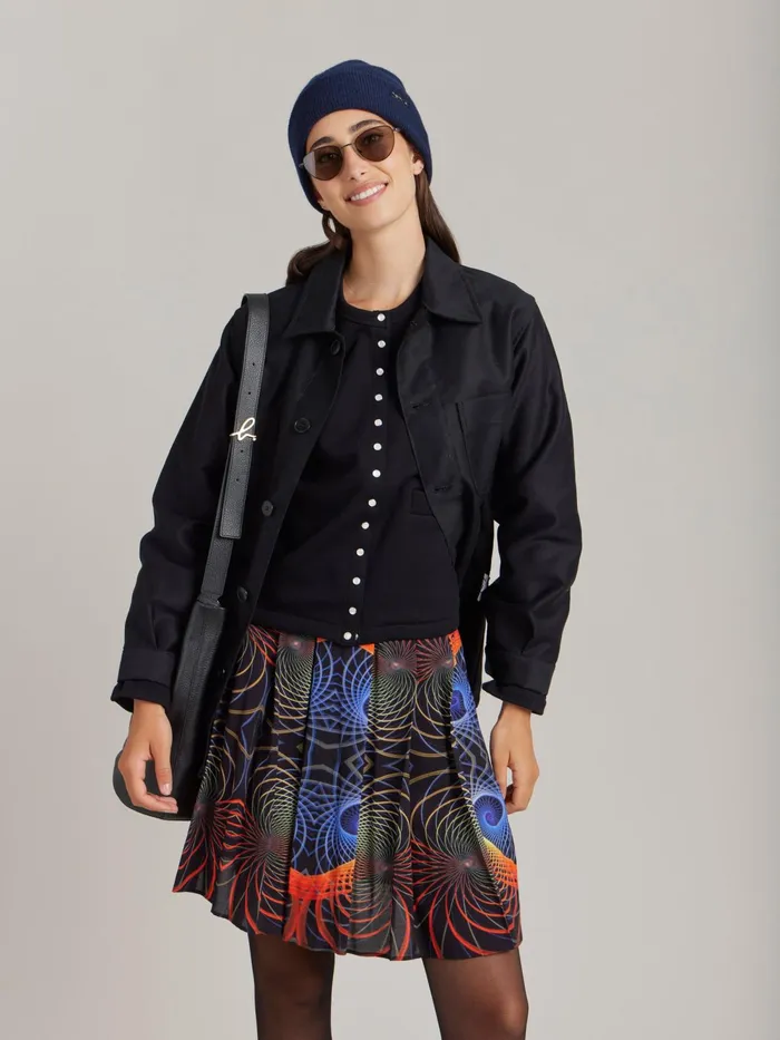Women Agns B Cardigans Black Cotton Fleece Phone Cardigan