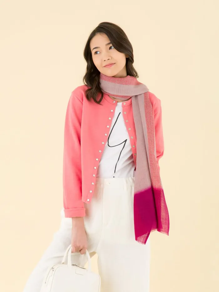 Women Agns B Cardigans Coral Le Classique Fleece Snap Cardigan