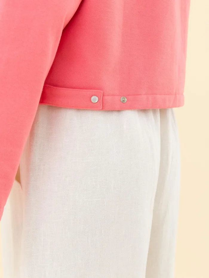 Women Agns B Cardigans Coral Le Classique Fleece Snap Cardigan
