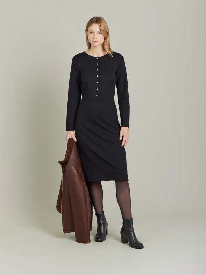 Women Agns B Dresses Black Milano Viscose Sofie Dress
