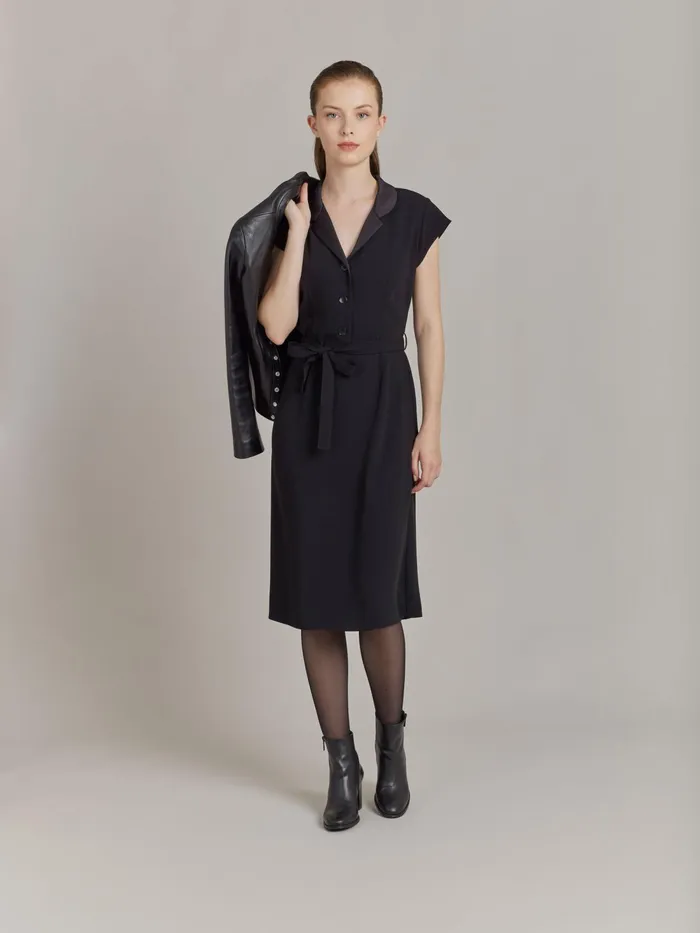 Women Agns B Dresses Black Polyester Franny Dress