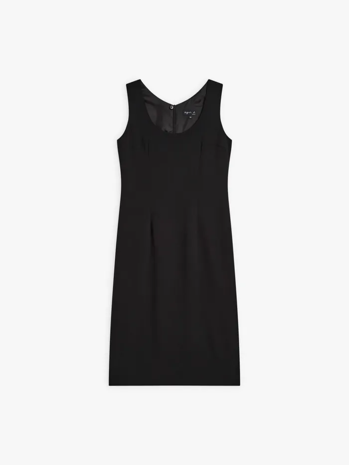 Women Agns B Dresses Black Sleeveless Belted Corbeille Dress